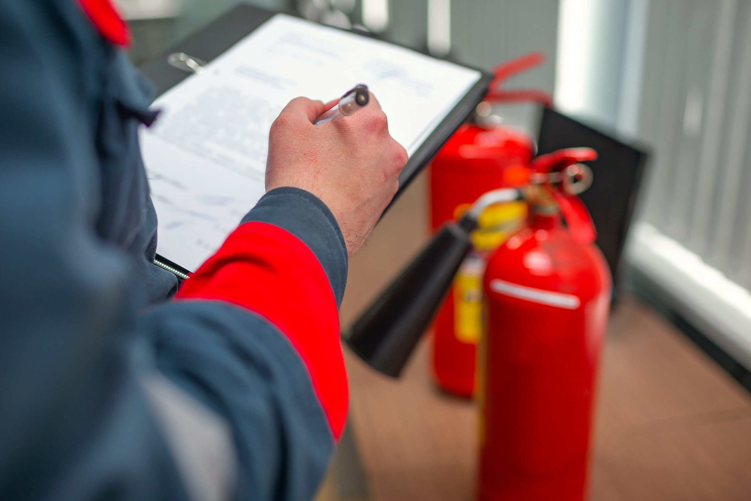 Fire extinguisher servicing report